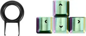 Fitlink Stainless Steel Metal Keycaps with Key Puller for Mechanical Keyboard Cherry Mx Switch(Direction Keys,Colorful)