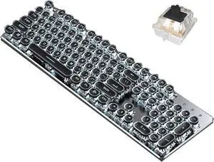 Gaming Keyboard Programmable,Wired Mechanical Computer Keyboard and Keyboard Computer Ergonomic for Windows, Laptop Desktop Computer Desktop PC (Color : Black-Black Shaft)