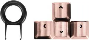 Fitlink Stainless Steel Metal Keycaps with Key Puller for Mechanical Keyboard Cherry Mx Switch(Direction Keys,Rose Gold)