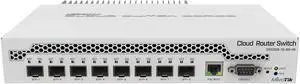 MikroTik 9-Port Desktop Switch, 1 Gigabit Ethernet Port, 8 SFP+ 10Gbps Ports (CRS309-1G-8S+IN)