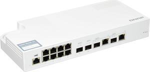 QNAP QSW-M408-2C 10GbE Managed Switch, with 2-Port 10GbE SFP+/RJ45 Combo, 2-Port 10GbE SFP+, 2-Port 10GbE Base-T (RJ45) and 8-Port Gigabit