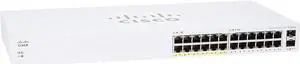 Cisco Business CBS110-24PP-NA Unmanaged Switch | 24 Port GE | Partial PoE | 2x1G SFP Shared | Limited Lifetime Protection (CBS110-24PP-NA)