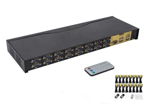 USB VGA KVM Switch,KVM Switch 16-Port VGA 16 in 1 Out Projector Video Display Remote Control with 16 Original VGA Cable:for Win98/ME/2KP4/XP/2003,LinuxMAC (16 Port) USB VGA KVM Switch,KVM Switch 16-Port VGA 16 in 1 Out Projector Video Display Remote Control with 16 Original VGA Cable:for Win98/ME/2KP4/XP/2003,LinuxMAC (16 Port)