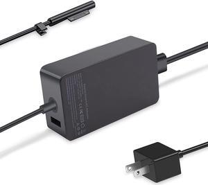 65W Laptop Charger Replacement for Microsoft Surface Pro 3 4 5 6 7 8 X Power Adapter,Surface Laptop 1 2 3,Compatible for Both Microsoft Surface Book Laptop/Tablet,Works with 65W&44W&36W&24W
