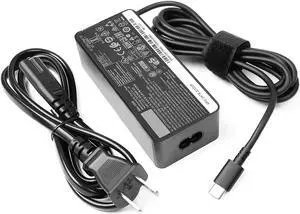 2 Prong 65w USB-c ac Adapter for Lenovo thinkpad Charger T480 T480s T490 T490s T495 T495s T580 T590 E480 E490 E490s E495 E580 E590 E595 X1 Carbon X395