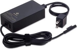 102W 15V 6.33A Power Adapter Charger Compatible with Surface Book 2 1, Surface Laptop 3 2 1, Surface Pro X Pro 7 Pro 6 Pro 5 Pro 4 Pro 3 and Surface Go with Additional USB Port and 6ft Power Cord