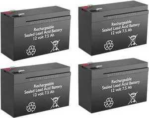 Smart-UPS SC 1500VA 12V-2U Rackmount-Tower SC1500 12V 7.5AH SLA Replacement battery - BatteryGuy brand equivalent (High Rate, Rechargeable) - Qty of 4