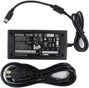 24V AC Adapter Replacement Fit for Epson PS-180 PS-170 PS-150 PSA242 C32C825343 M159A M159B M235A M129C TM-T88II TM Series T88III POS Printer DC Charger Power Supply Cord