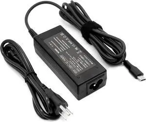 65W 45W Type C AC Power Adapter for Dell XPS 12 XPS 13 9360 9365 9370 9333 9380 7390; Latitude 7275 7370 5175 5285 5290 7390-2in1 332-1827 with Power Cord