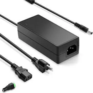 5V 15A Adapter, 100-240V AC to DC 5 Volt 15 Amp 75W Power Supply, 12A 10A 9A 8A Converter RGB LEDs Driver 5.5x2.5mm Tip 7.5ft Cord for Christmas Lights WS2812B WS2811 WS2813 SK6812 LED Strips - OEM