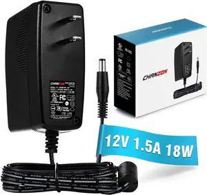 Chanzon 12V 1.5A 18W Power Supply AC DC Switching Adapter 12 Volt 1.5 Amp AC/DC Wall Wart Converter Transformer 100-240v 50 60HZ Input with 12vdc 1500ma Output