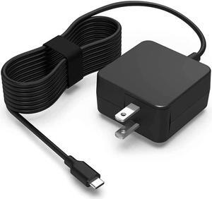 AC Charger Fit for Samsung Chromebook Plus Pro XE513C24 XE510C24 XE513C24-K01US Plus V2 XE520QAB XE521QAB XE525QBB PA-1300-87 Laptop Power Supply Adapter Cord USB Type C