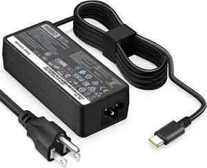 USB C Laptop Charger 65W 45W for Lenovo Chromebook 100e 300e 500e C330 S330 ThinkPad T480 T480s T580 T580s E480 E580 Yoga A485 T490S T590 C930 C940 13 IdeaPad 730s AC Adapter Power Supply