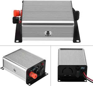 Jeanoko Mini Power Supply, Metal Over Voltage Protection Silver DC13.8V±0.2V Output Switch Mode Power Supply High Efficiency for Two Way Radio
