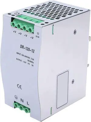 Switching Power Supply,BERM Din?Rail Switching Power Supply 12V5A 120W Adapter DR?120?12 Input Voltage 100?240VAC
