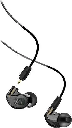 M6 PRO In Ear Monitor Headphones for Musicians 2nd Gen Model With Upgraded Sound Memory Wire Earhooks & Replaceable Cables Noise Isolating Professional Earbuds 2 Cords Included (Black)