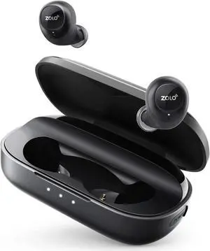 True Wireless Headphones, ZOLO Liberty [Upgraded] 8-Hour Playtime (100 Hours with Charging Case), Bluetooth 5 Bluetooth Earbuds with Graphene Driver Technology, IPX5 Sweatproof, Handsfree Stereo Calls