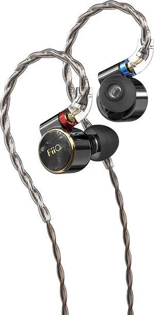 FiiO FD3 PRO Earphones in-Ear Earbuds High Resolution 1DD Deep Bass Detachable MMCX Connector with 2.5/3.5/4.4mm Plugs DLC Black
