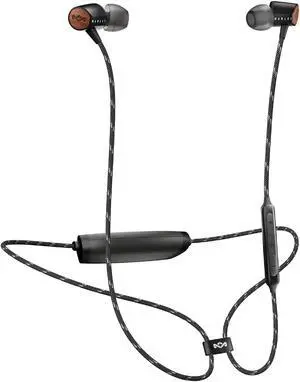 House of Marley Uplift 2 Wireless: Wireless Earphones with Microphone, Bluetooth Connectivity, 10 Hours of Playtime, and Sustainable Materials (Black)