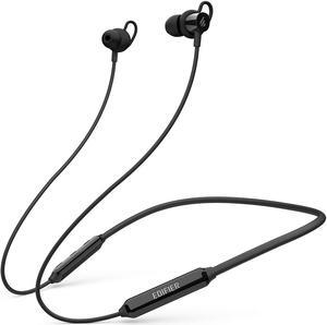 Edifier W200BT Bluetooth Headphones, 7 Hours Playback Bluetooth 5.0 Wireless Sports Earphones, IPX5 Sweat and Water Resistant, CVC Noise Cancelling mic, Black