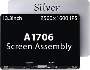 Replacement for MacBook Pro Retina A1706 A1708 LCD Screen Assembly Replacement Late 2016 Mid 2017 EMC 3071 3163 MPDL2/A MPXV2LL/A (Silver)