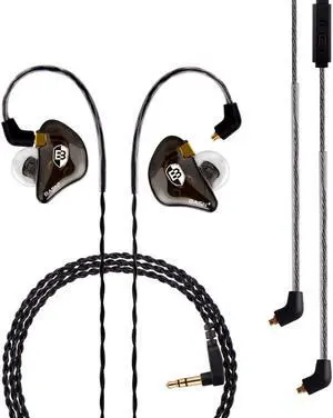 Professional in Ear Monitor Headphones for Singers Drummers Musicians with MMCX Connector IEM Earphones (Pro Clear Brown)