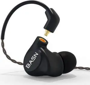 Metalen in-Ear Monitors Headphones,4 Drivers Musicians Noise Isolating IEMs with Deep Bass, Two Detachable MMCX Cables with Case for Singers,Drummers,Bassists(Matt Black)