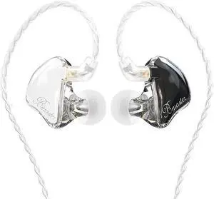 in-Ear Monitors, Bmaster Triple Driver HiFi Stereo Noise-Isolating with Enhanced Bass for Musicians Stage/Audio Recording(PRO White/Black)