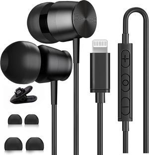Gsangoo Lightning Headphones for iPhone 13 12 Pro Max MFi Certified Lightning Earbuds with Mic Noise Isolation Stereo Bass inEar Headphones Lightning Connector Wired Earphones for iPhone 11 XR SE 8P