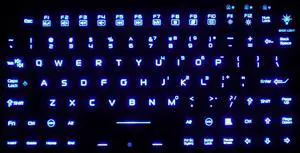 DSI Compact LED Backlit Keyboard with Integrated Mouse Button IP68 Waterproof Silicone IKB850BL