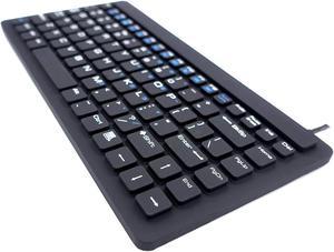 SolidTek KB-IKB-88 USB Silicone Mini Waterproof Keyboard Black KBIKB88