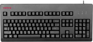 CHERRY G80 3000 Silent Keyboard - Red MX Silent Switch - USB - PS/2 - Retro Look - Black (G80-3000LSCEU-2)