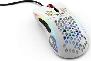 Glorious Gaming Mouse - Glorious Model D Minus Honeycomb Mouse - Superlight RGB PC Mouse - 62 g - Matte White Wired Mouse