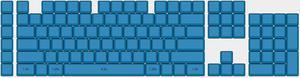 YMDK XDA Blue Gray Blank Full Keycap for MX Mechanical Keyboard (Only Keycap) Steelseries Ergodox Filco Cosair Noppoo Planck IKBC Vortex core (Corsair Blue)
