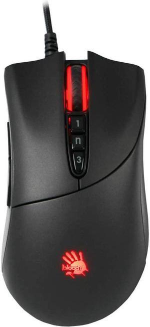 Bloody SP30 Ergonomic Optical Switch Gaming Mouse  Fastest Mouse Switch in Gaming  Enthusiast Grade 3360 Sensor  8 Programmable Buttons  NonSlip Rubberized Black  12000 DPI