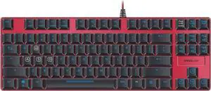 ULTOR Mechanical USB-Gaming Keyboard with LED Illumination, N-Key Rollover, 6 Macro Keys - US-Layout, red, SL-670008-BKRD-US