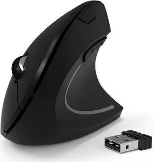 Wireless Vertical Mouse, 2.4G Wireless Ergonomic Optical Mouse with 3 Adjustable 800/1200 /1600 DPI, More Suitable for Big Hands Wireless Vertical Mouse, 2.4G Wireless Ergonomic Optical Mouse with 3 Adjustable 800/1200 /1600 DPI, More Suitable for Big Hands