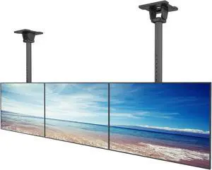Kanto MBC311T Digital Signage/Menu Board Ceiling Mount System with Tilting Arms for 40-Inch to 60-Inch TVs | 3 TVs Wide | Perfect Alignment