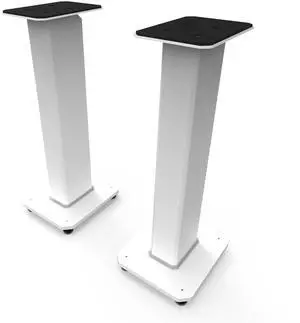 Kanto SX26W 26" Tall Fillable Speaker Stands with Isolation Feet - Pair, White