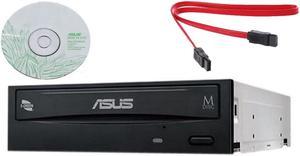Asus CD DVD Drive Internal Desktop SATA 24x DVD RW CD DL MDisc DVD Burner Writer Drive + software + Copystars Sata data Cable UL Listed