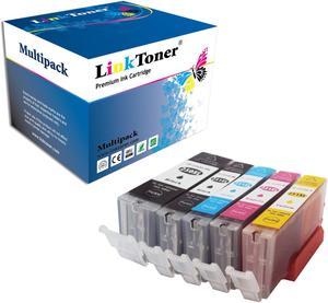 LinkToner Compatible Printer Ink Cartridge Replacement for Canon Ink PGI-250XL PGI 250 XL CLI-251XL CLI 251 XL (XL Black, Cyan, Magenta, Yellow, Black) for Canon Printer Ink PIXMA MX922 MG5520 MG7520