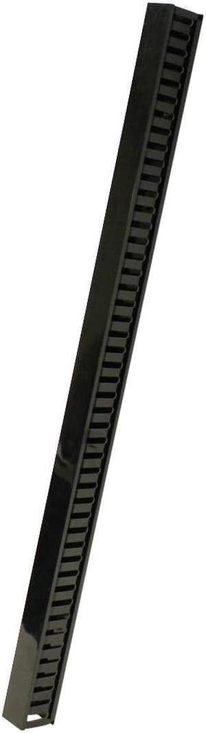 NavePoint 1 Channel Tooless Steel Vertical Duct Cable Manager 34" With Tray Mount Buttons