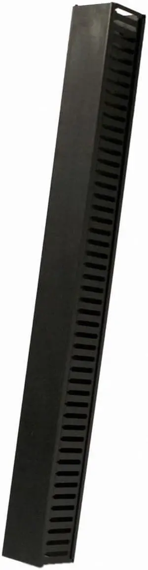 NavePoint 1 Channel Steel Vertical Duct Cable Manager Channel With Tray Mount Buttons 68"