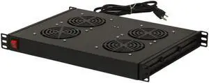 NavePoint 1U - Four Fan Network Cooling System Rack Mount - 4 Fans 110V
