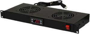 NavePoint 1U - Two Fan Network Rack Cooling System - Digital Temperature Control