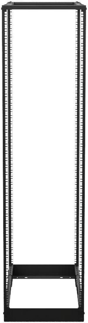 NavePoint 4-Post Adjustable Rack, 42U, Cage Nuts, Caster Compatible, Black