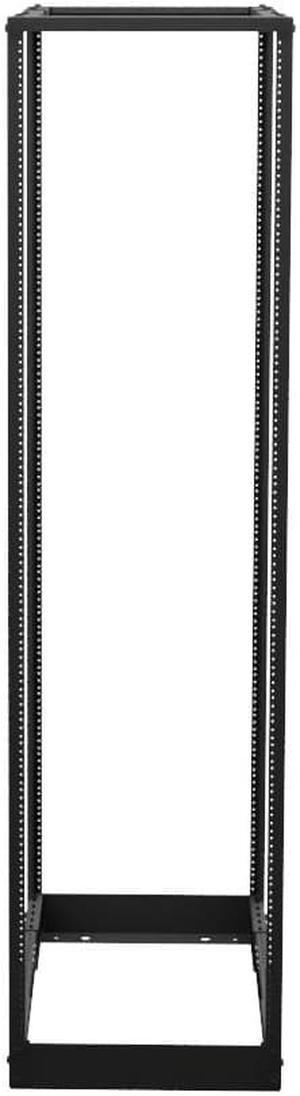 NavePoint 4-Post Adjustable Rack, 42U, 12-24 Threaded, Caster Compatible, Black