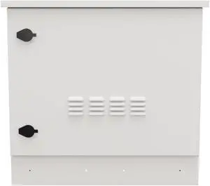 NavePoint Floor Mount Outdoor Network Cabinet, 9U, Fans with Temperature Control, White, IP66-Rated