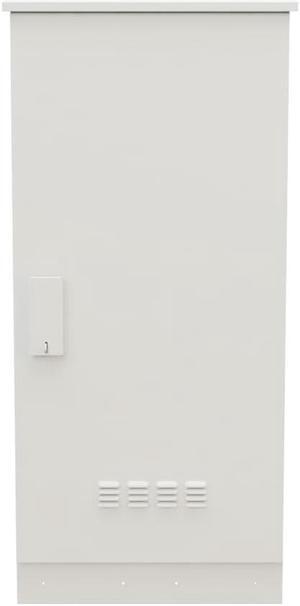NavePoint Floor Mount Outdoor Network Cabinet, 26U, Fans with Temperature Control, White, IP66-Rated