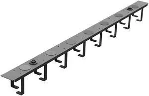 NavePoint Vertical D-Ring Cable Manager, Steel, 3.14 x 1.93 x 34 inch (LxWxH